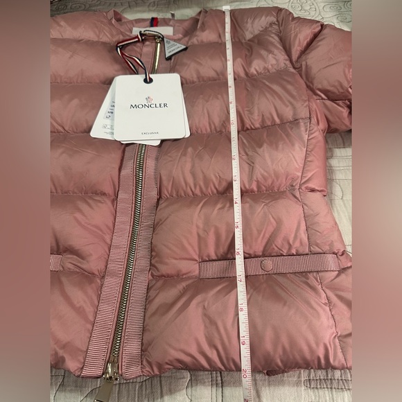 NEW Moncler Laurine Short Down Jacket Pink NWT Sz S w/ Hanger & Garment Bag - Picture 8 of 16